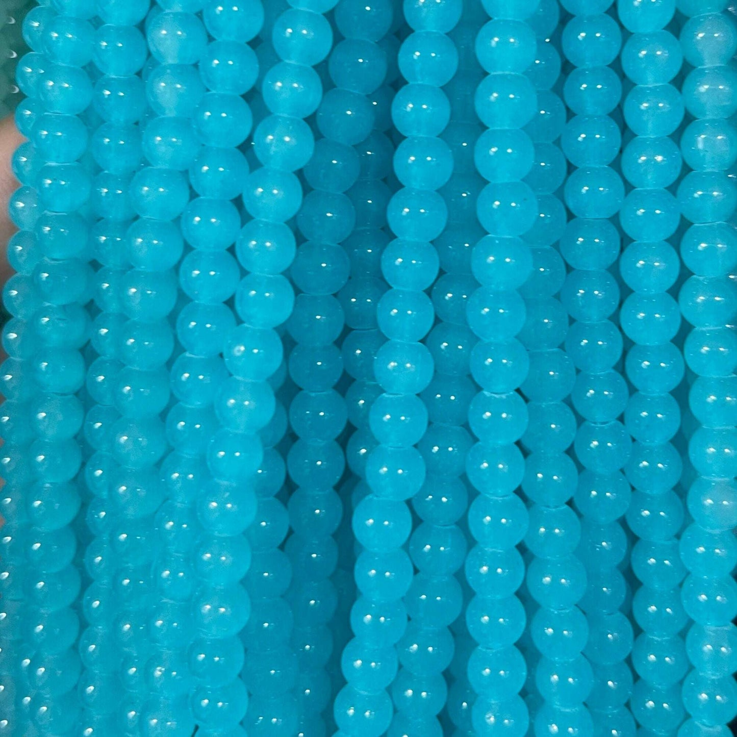 Plane glass beads 6mm
