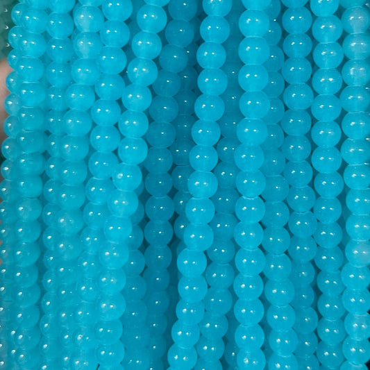 Plane glass beads 6mm