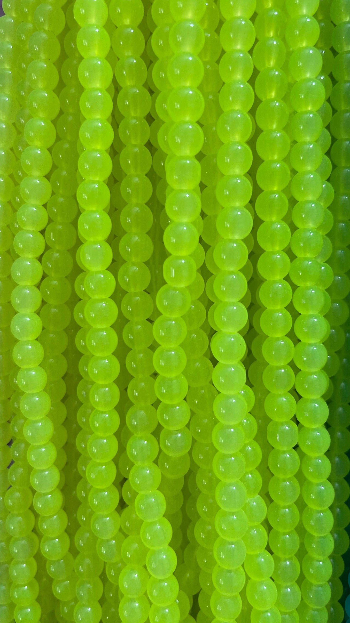 Plane glass beads 8mm