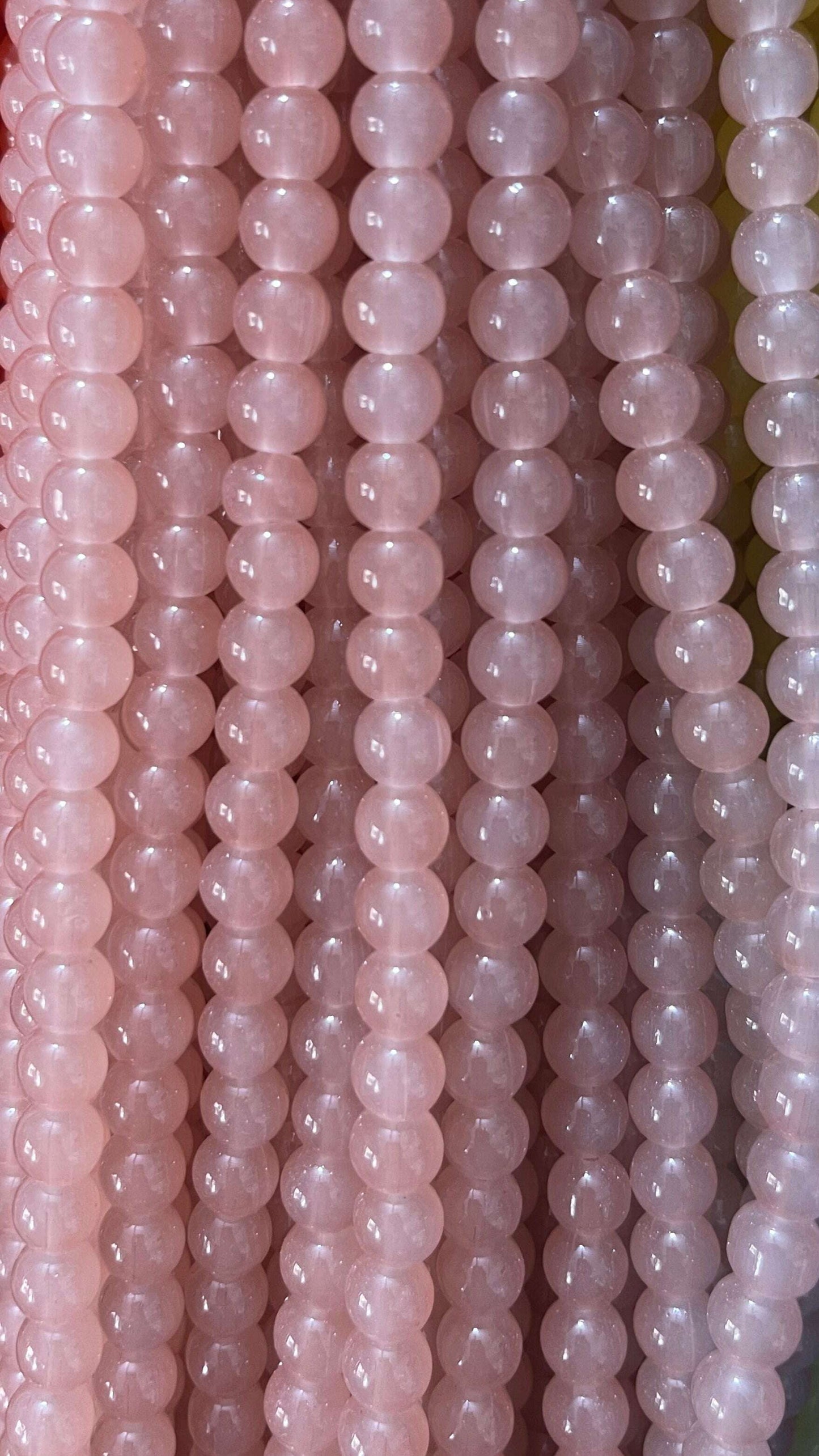 Plane glass beads 8mm