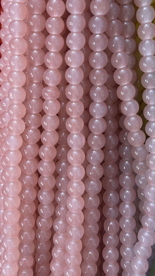 Plane glass beads 8mm