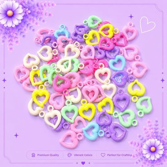 Pastel Heart Charms Collection