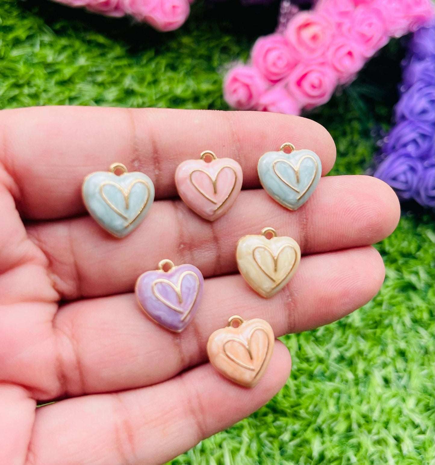 Charms 3d pendant 6 pcs