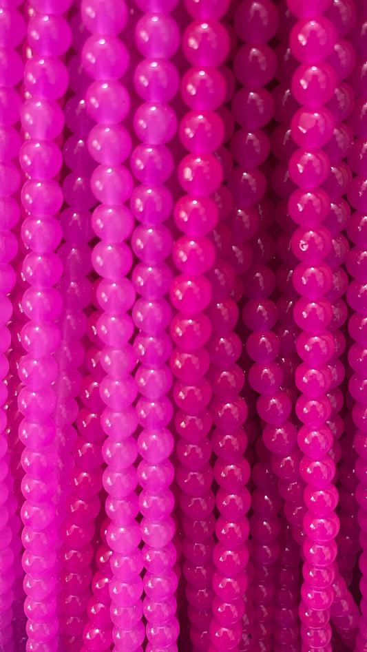Plane glass beads 8mm