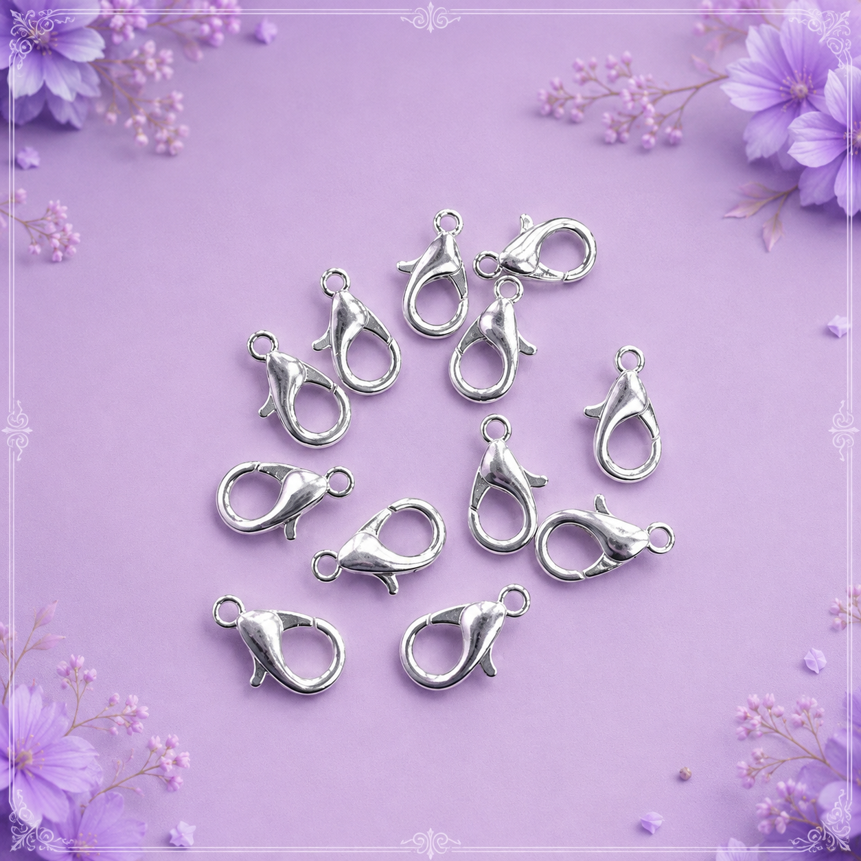 Silver-Plated Lobster Clasps for Jewelry Making