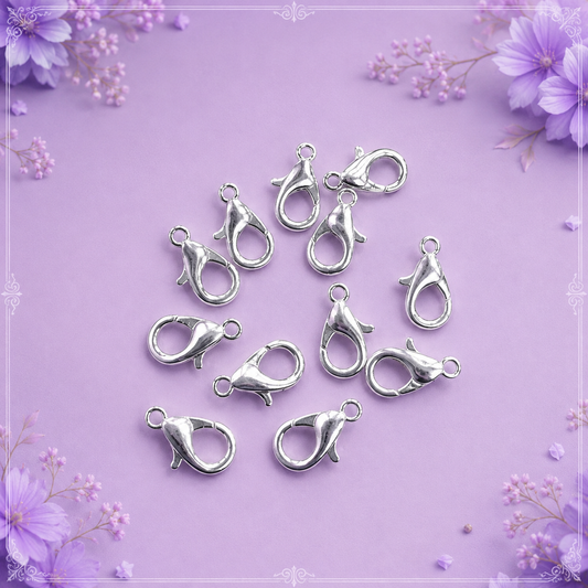 Silver-Plated Lobster Clasps for Jewelry Making