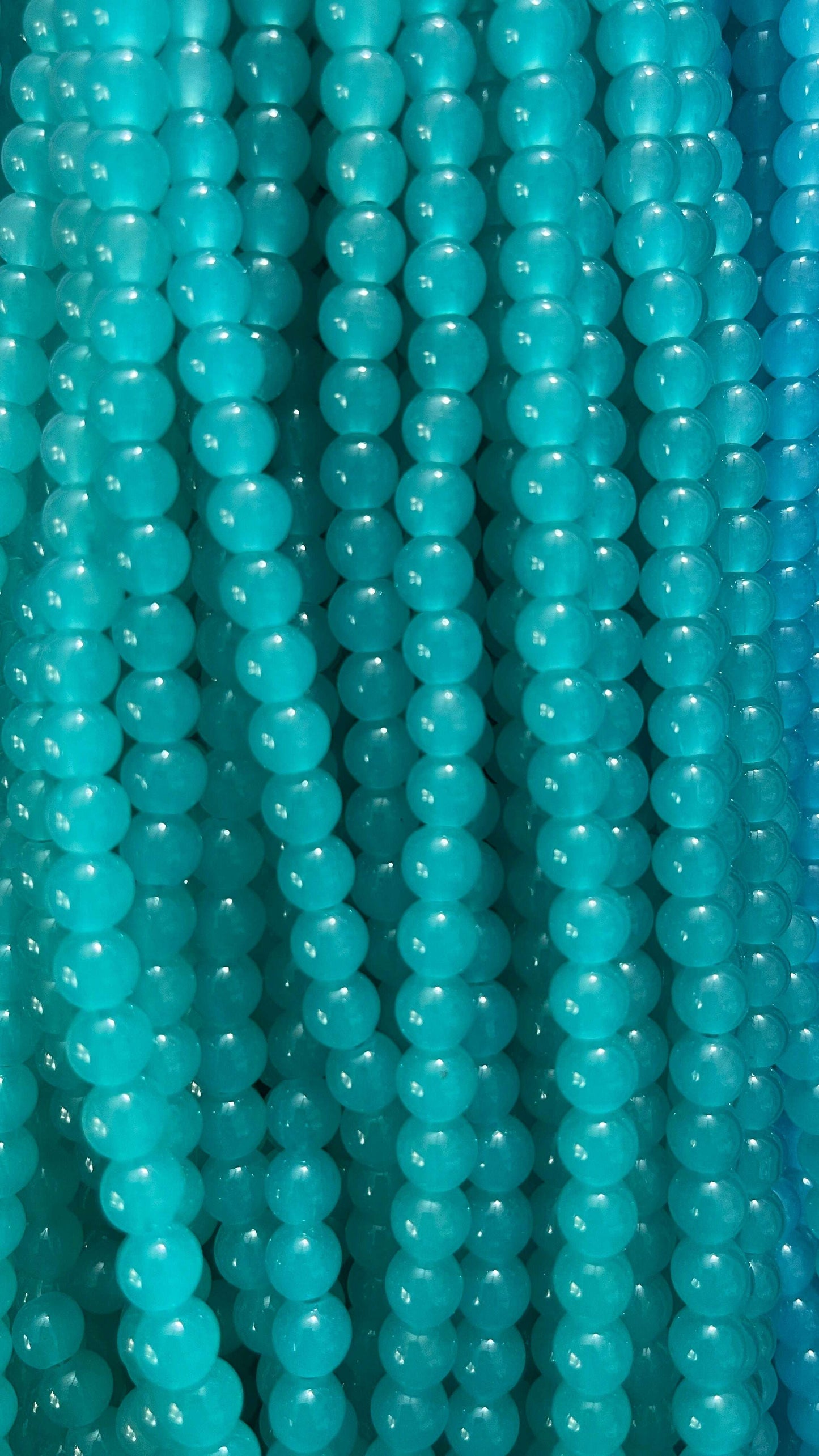Plane glass beads 8mm