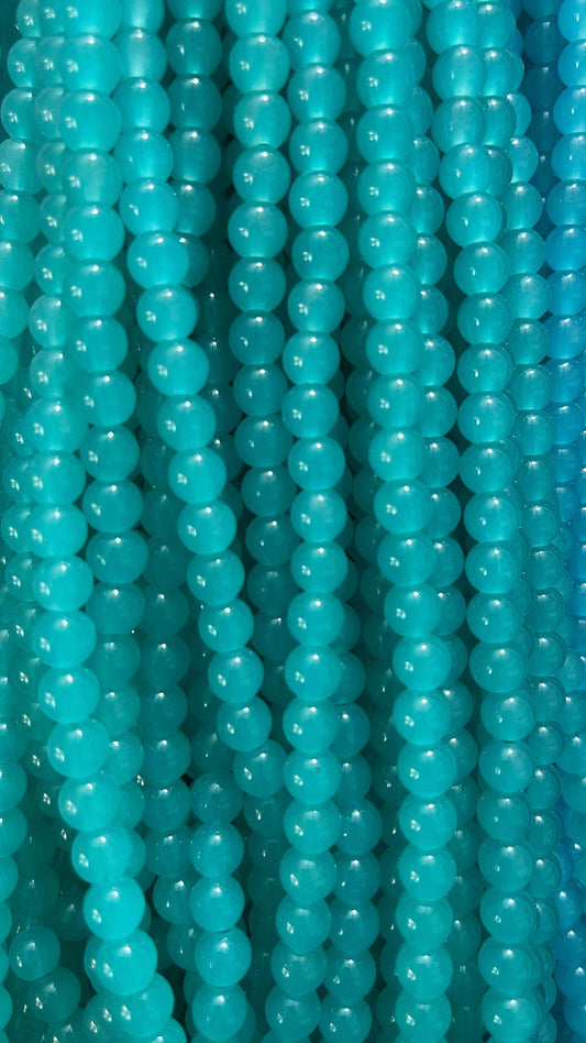 Plane glass beads 8mm