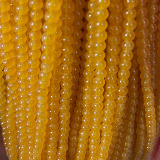 Plane glass beads 6mm