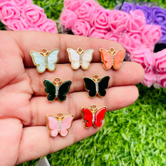 Butterfly Charms 3d 6 pcs