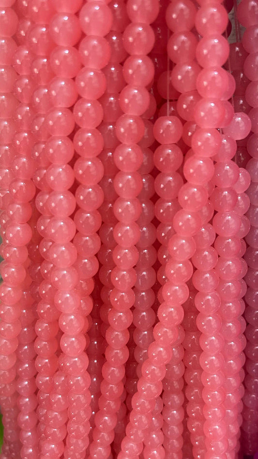 Plane glass beads 8mm