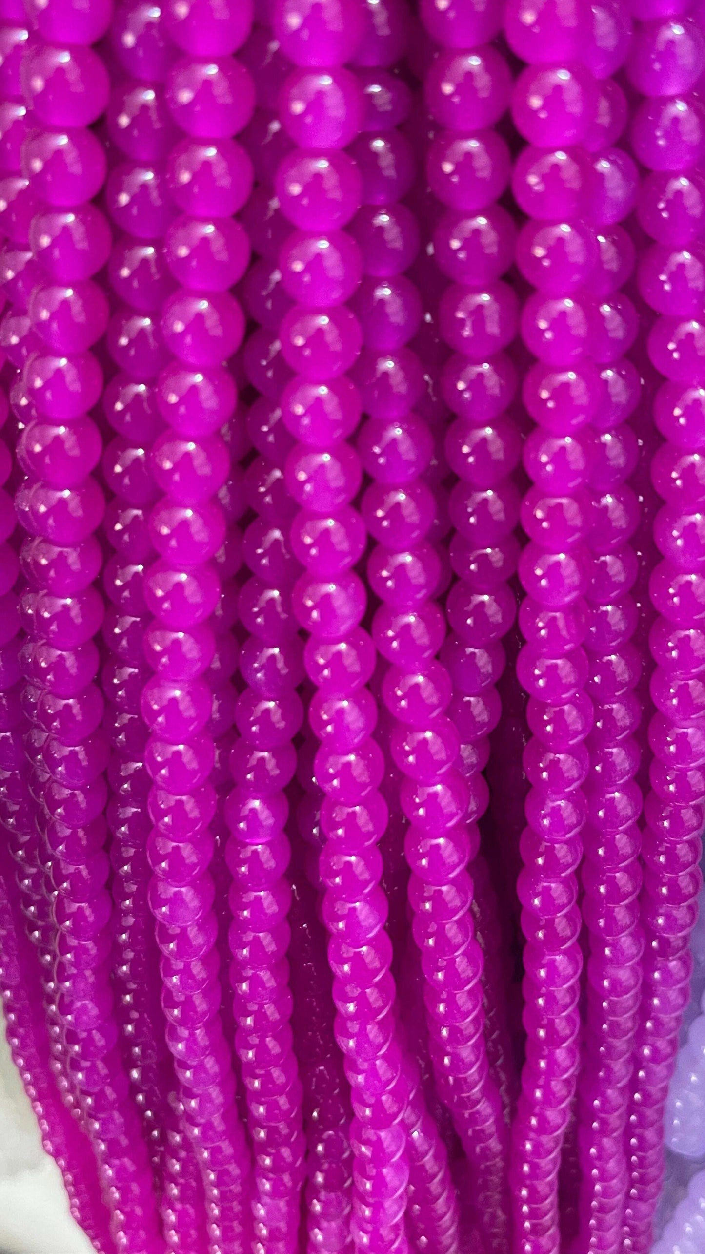 Plane glass beads 8mm