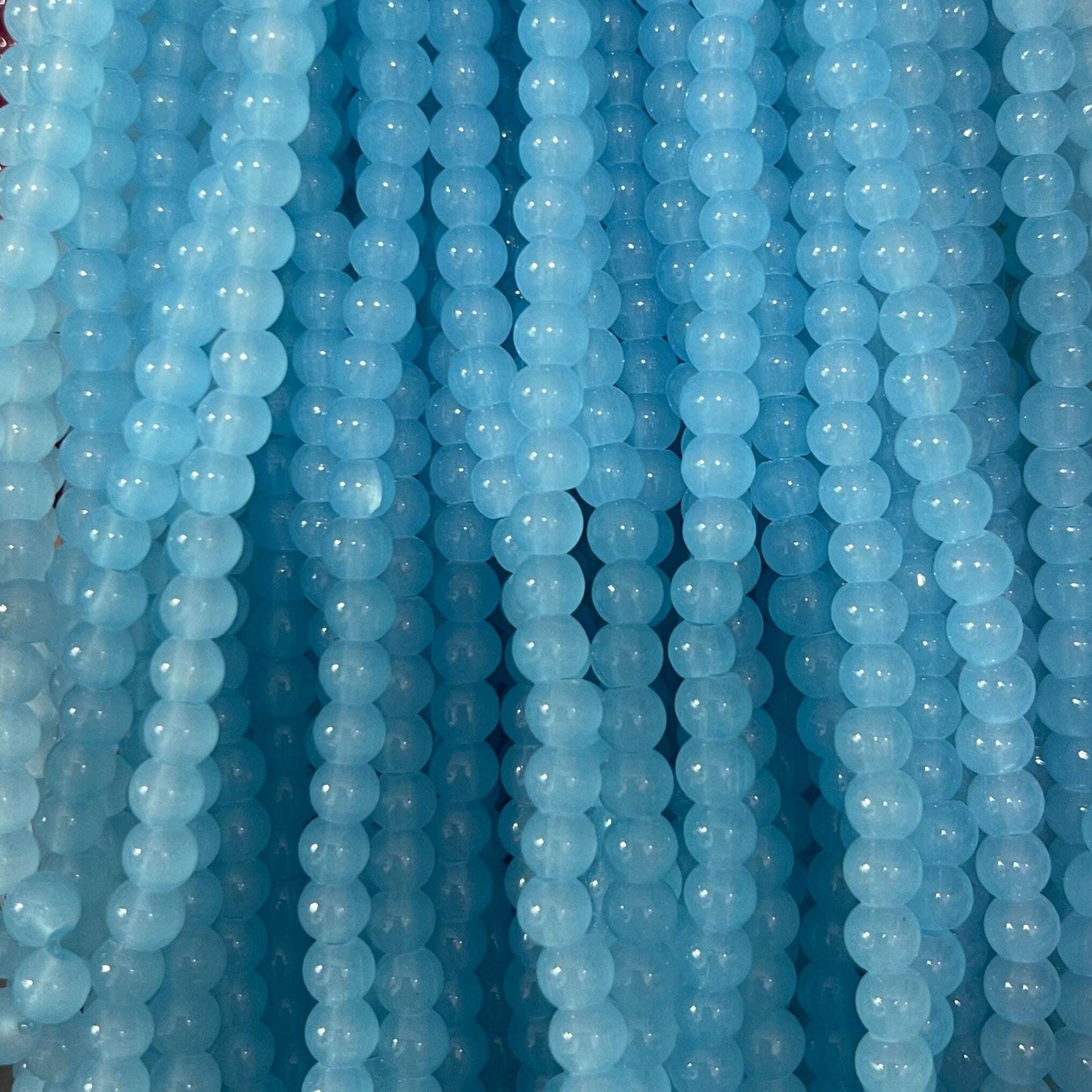 Plane glass beads 6mm