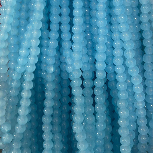Plane glass beads 6mm