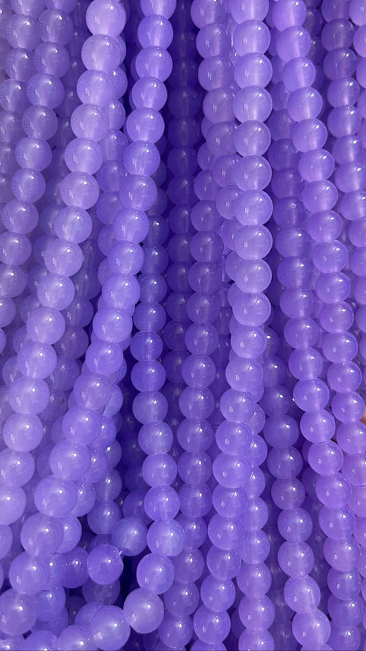 Plane glass beads 8mm