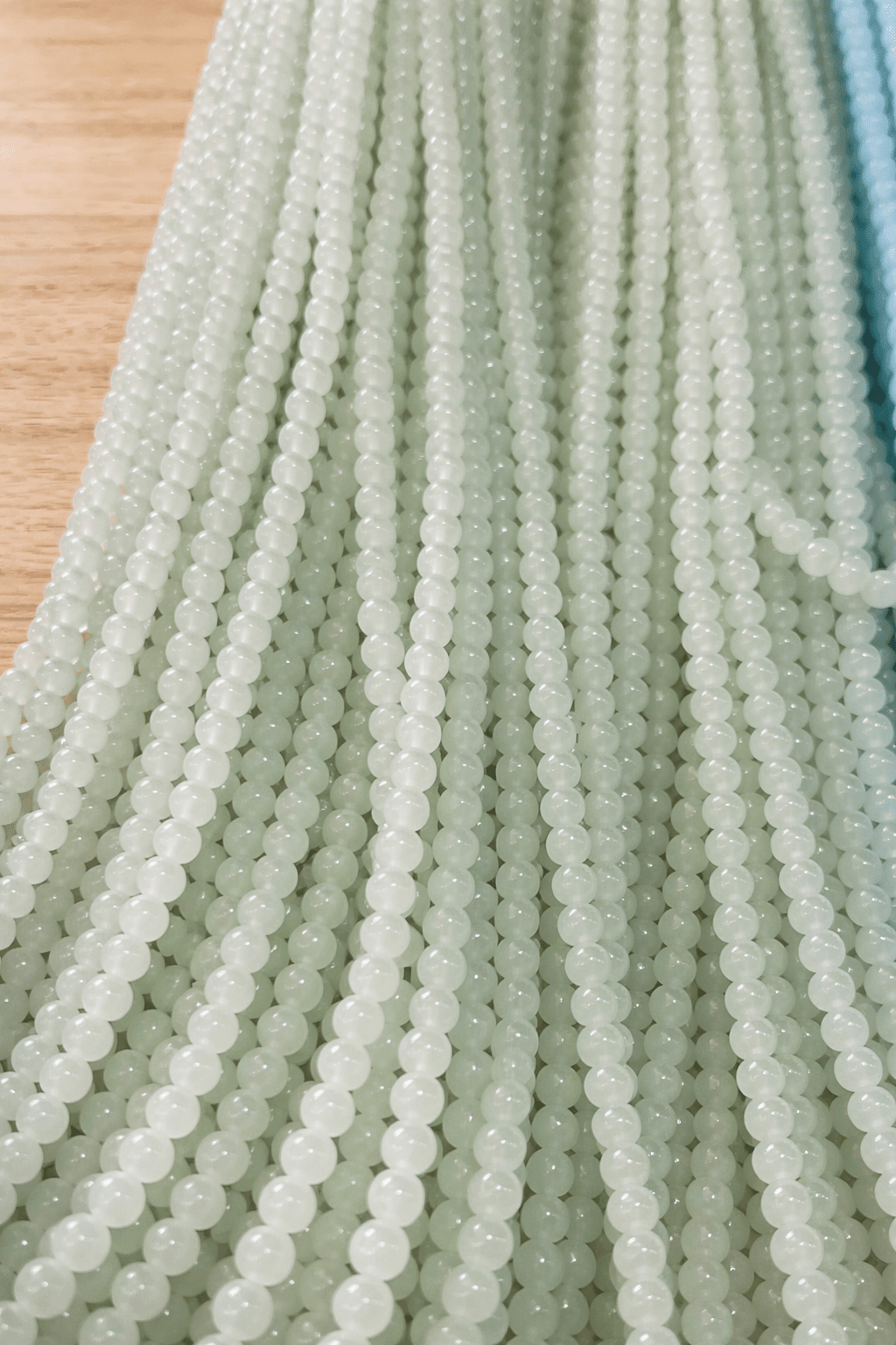Plane glass beads 8mm