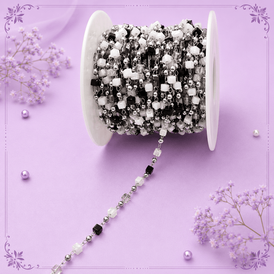 Silver-plated rosary chain