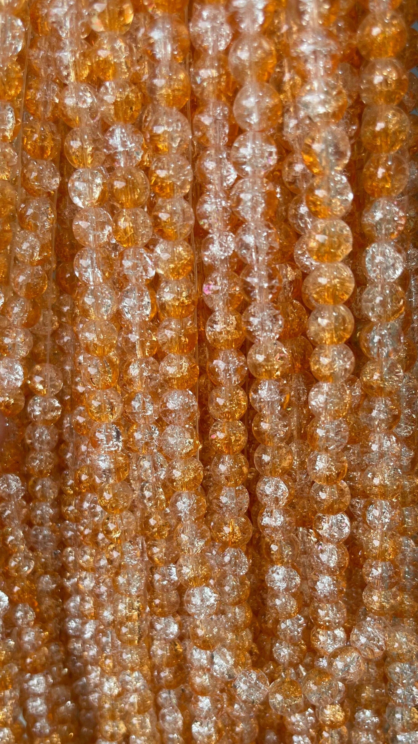 crack glass beads 8mm