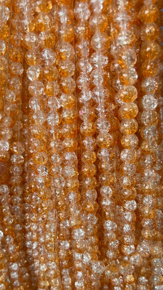 crack glass beads 8mm