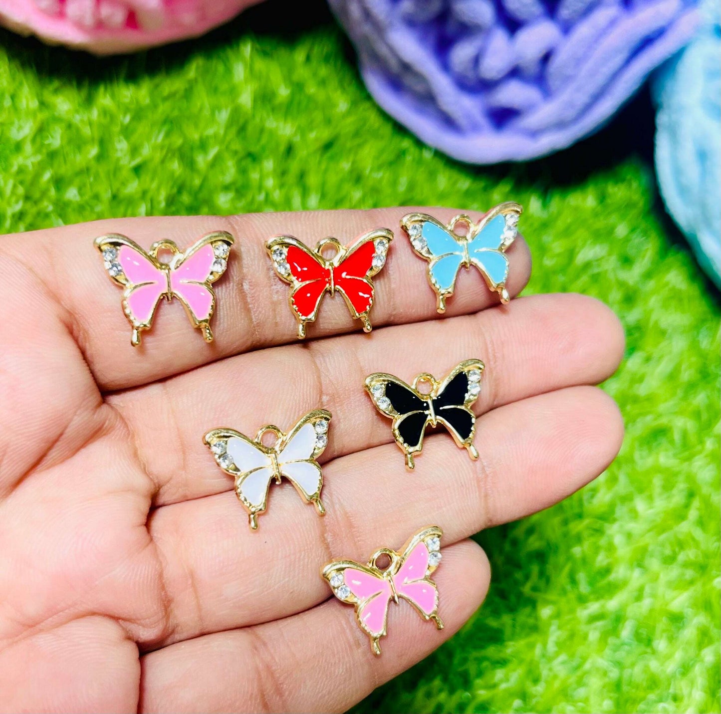 Butterfly Charms 6 pcs