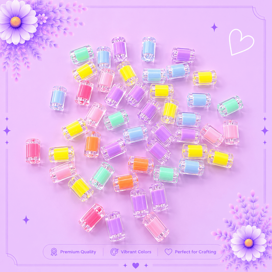Transparent Tube Beads