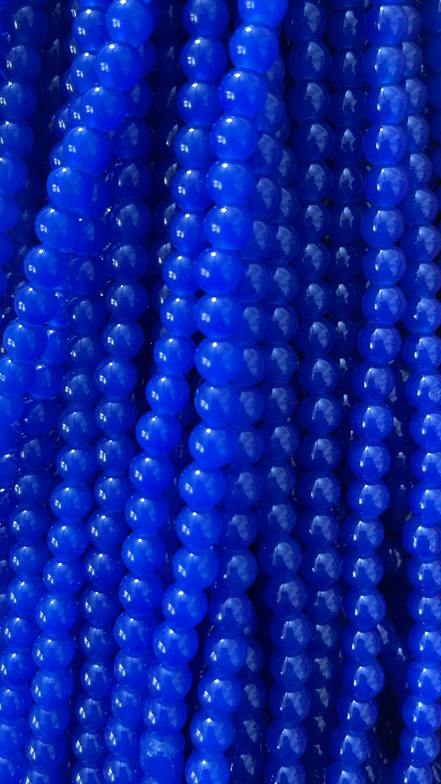 Plane glass beads 8mm