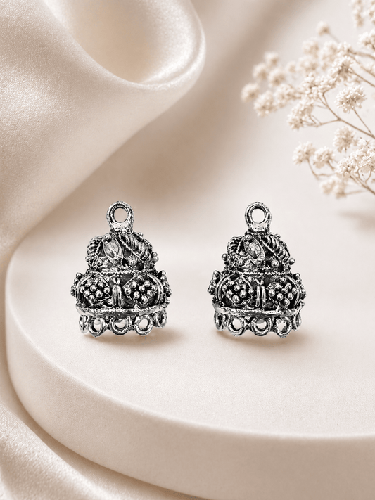 Jhumka Base Silver 1 Pair