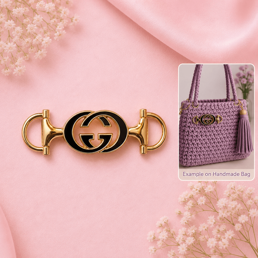 Gold & Black Double G Bag Connector