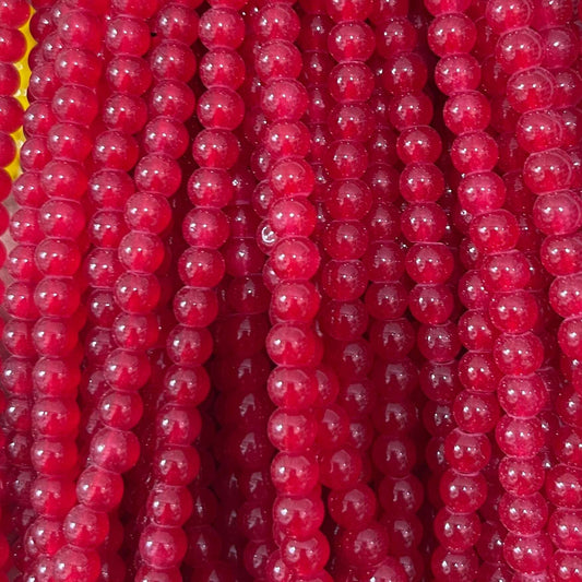 Plane glass beads 6mm
