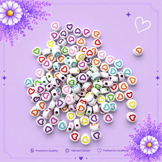 Mix multi Heart design Alphabets