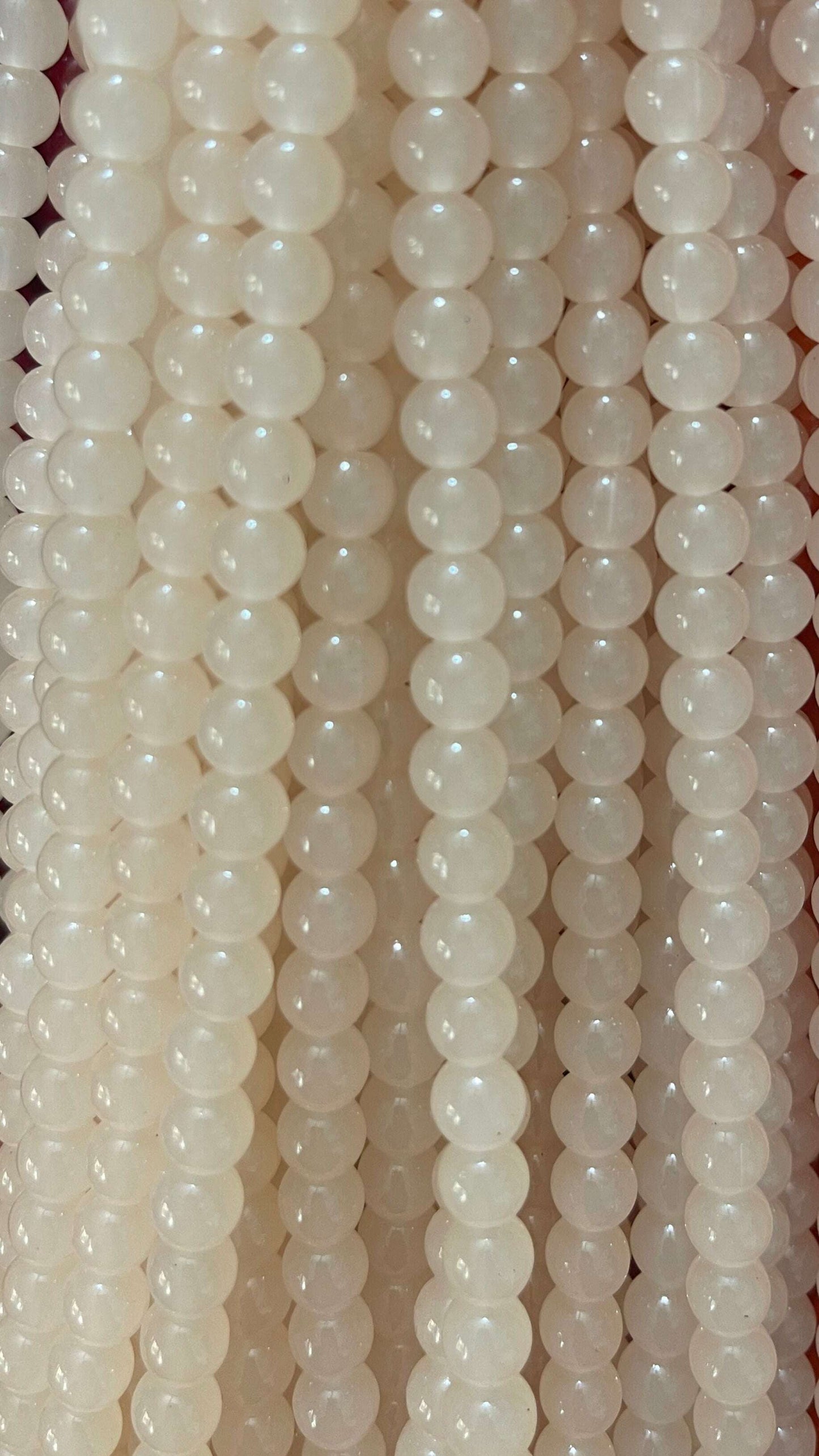 Plane glass beads 8mm