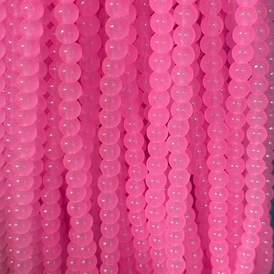 Plane glass beads 6mm