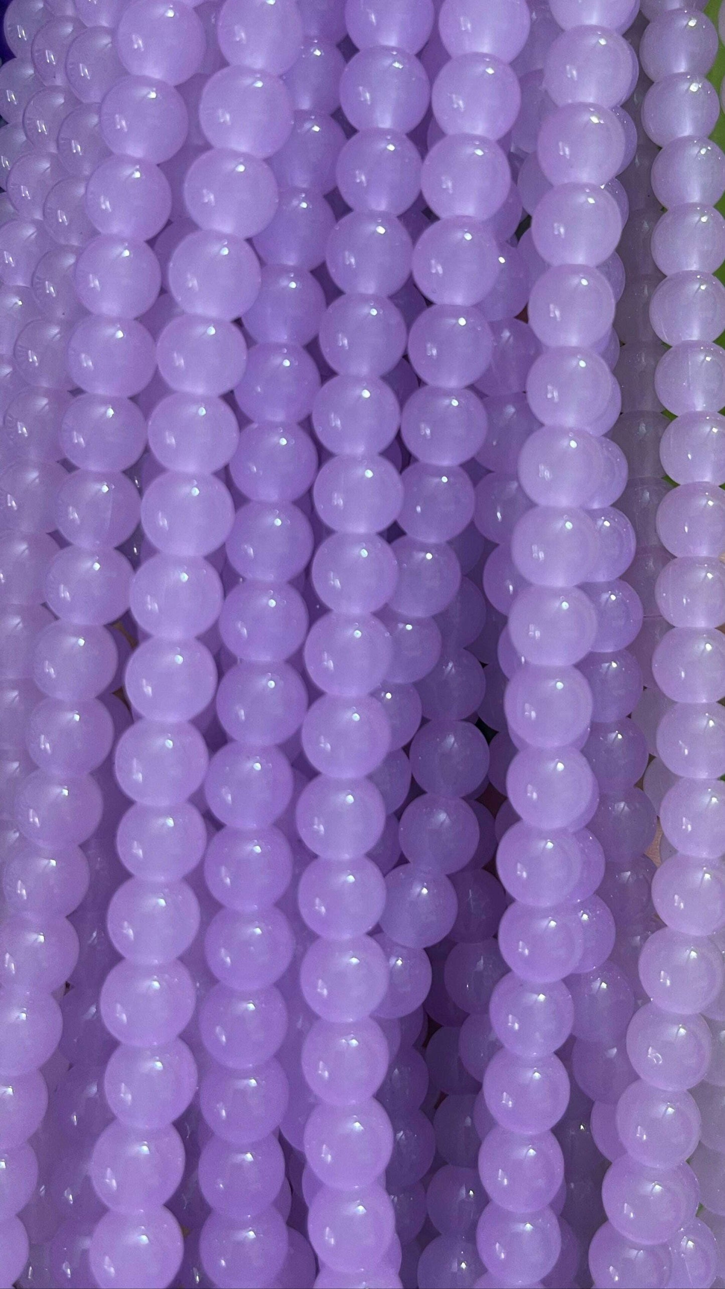 Plane glass beads 8mm