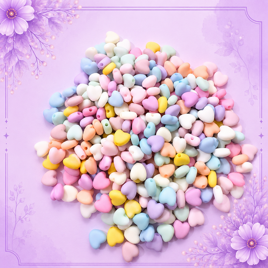 Matte Heart Beads 20 grams