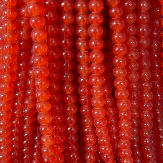 Plane glass beads 6mm