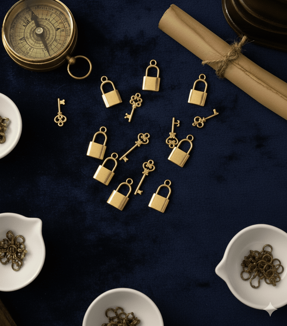 Lock Charms 6pcs