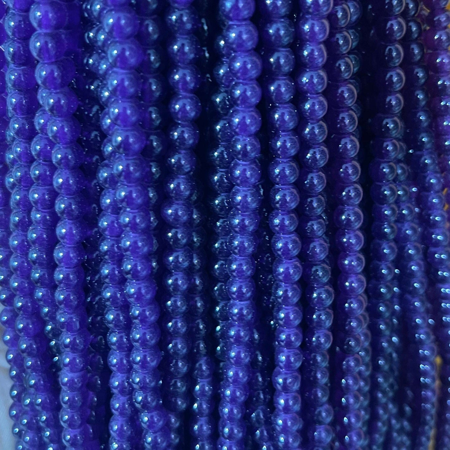 Plane glass beads 6mm