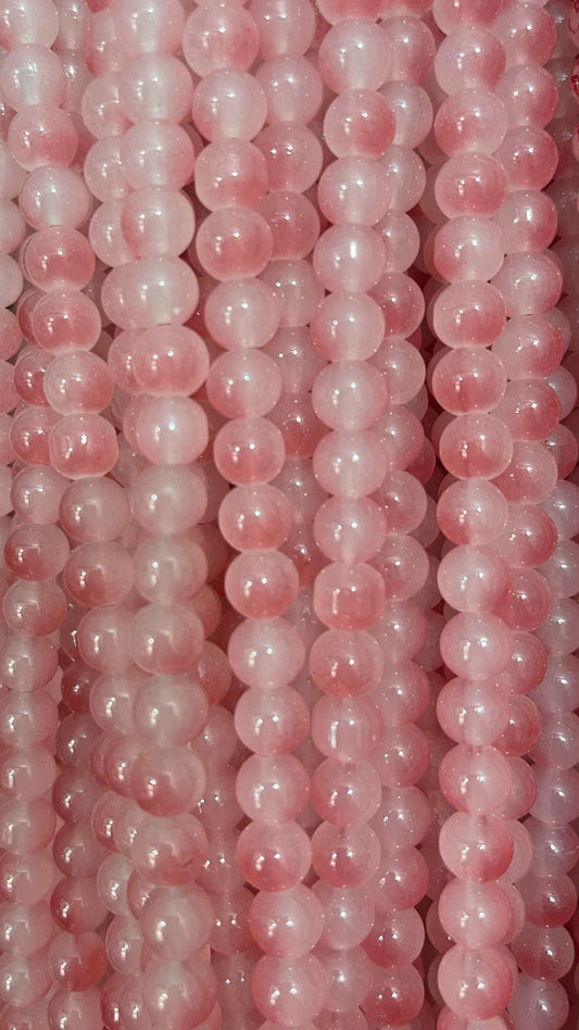 Multicolor glass beads 8mm