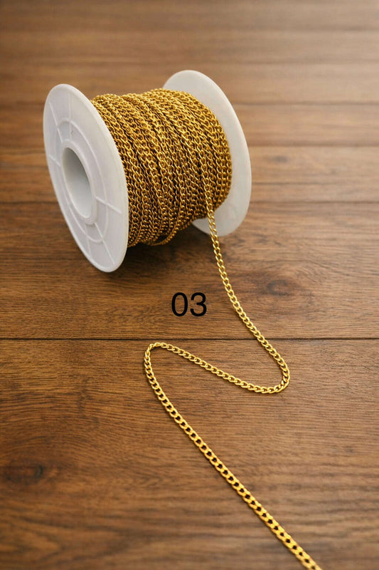 (03)_ Stainless 0.6x2mm Golden chain