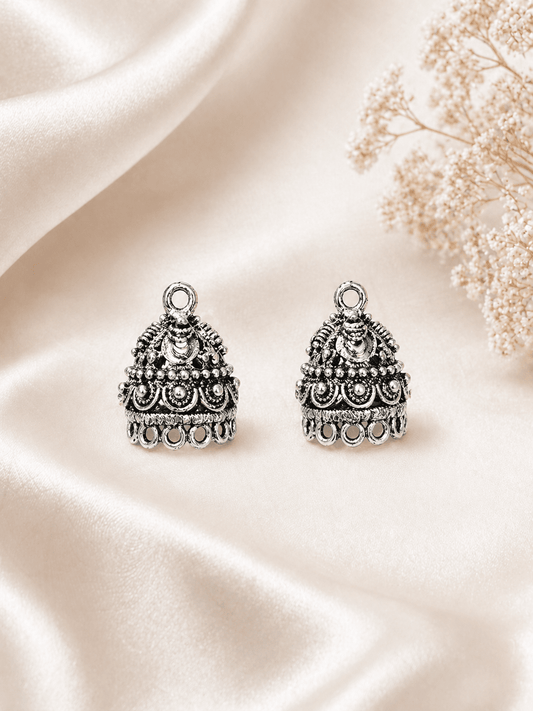 Jhumka Base 1 Pair Silver