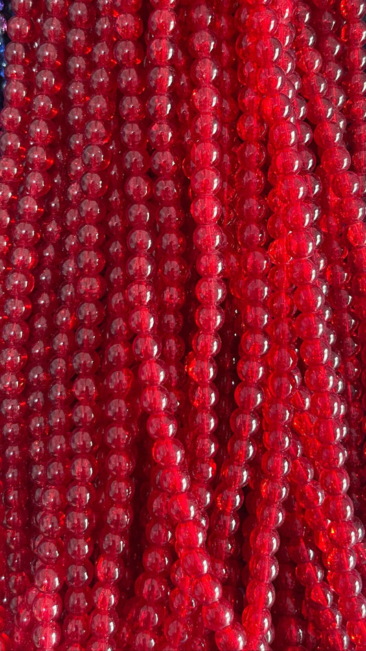 crack glass beads 8mm