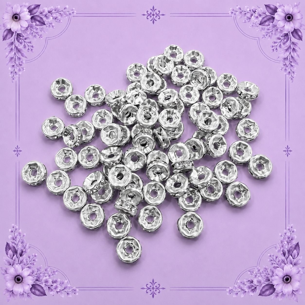 Silver Spacer Beads for Jewelry Making