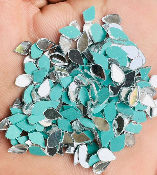 White Mirror Drop 5x8mm