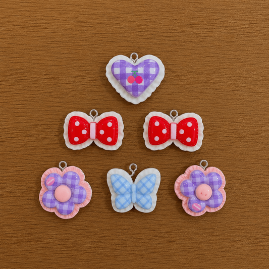 Acrylic Multi Charms (6 Pcs)