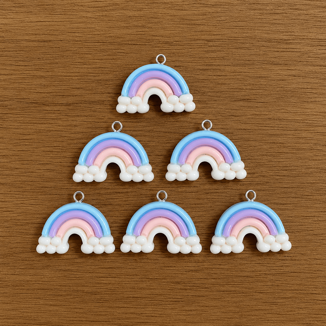 Acrylic Rainbow Charms (6 Pcs)