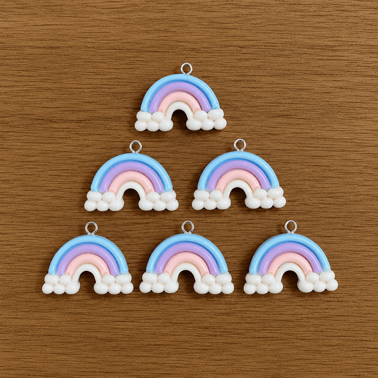 Acrylic Rainbow Charms (6 Pcs)