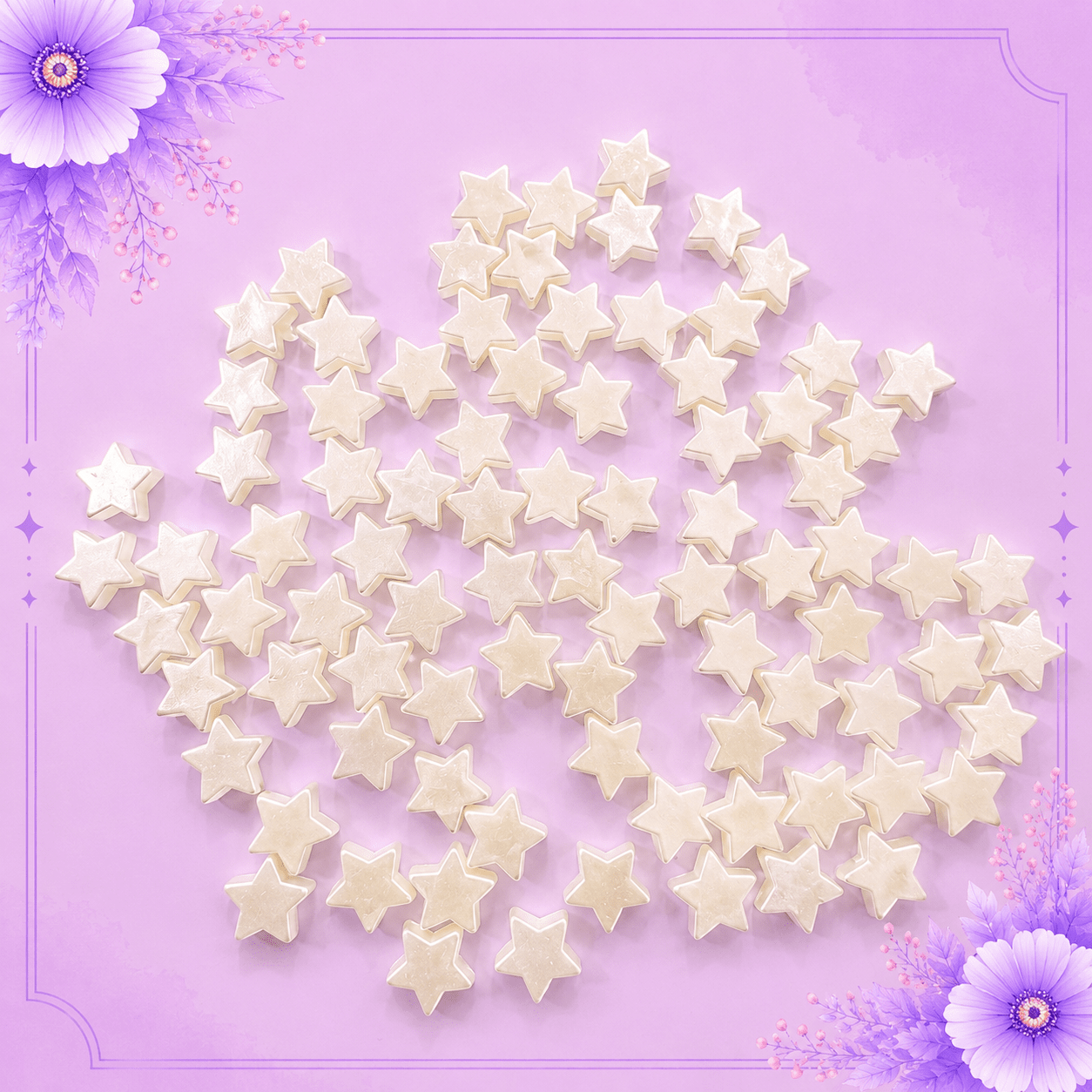 Pearl Star Acrylic Beads