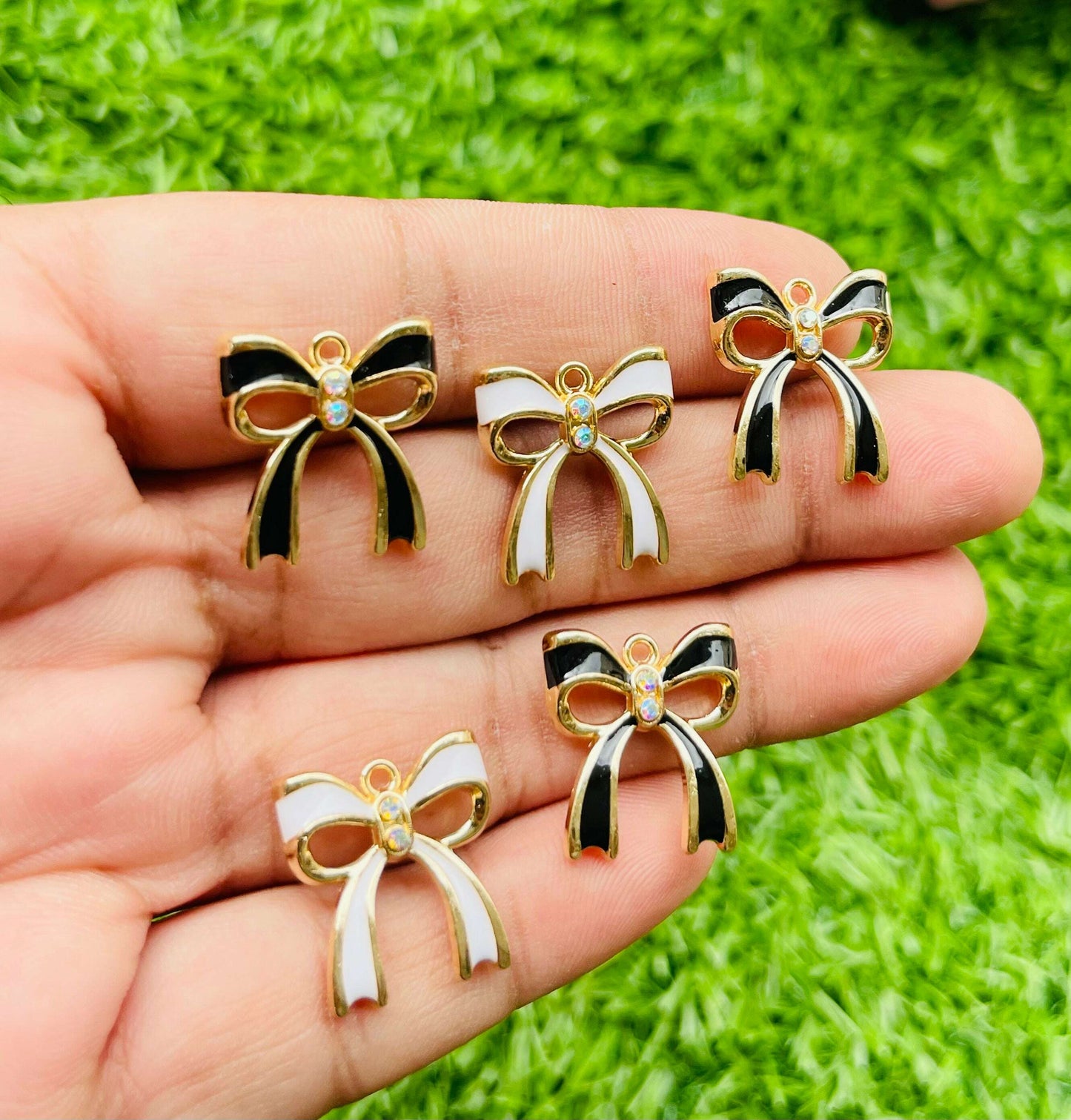 Bow Charms 6 pcs
