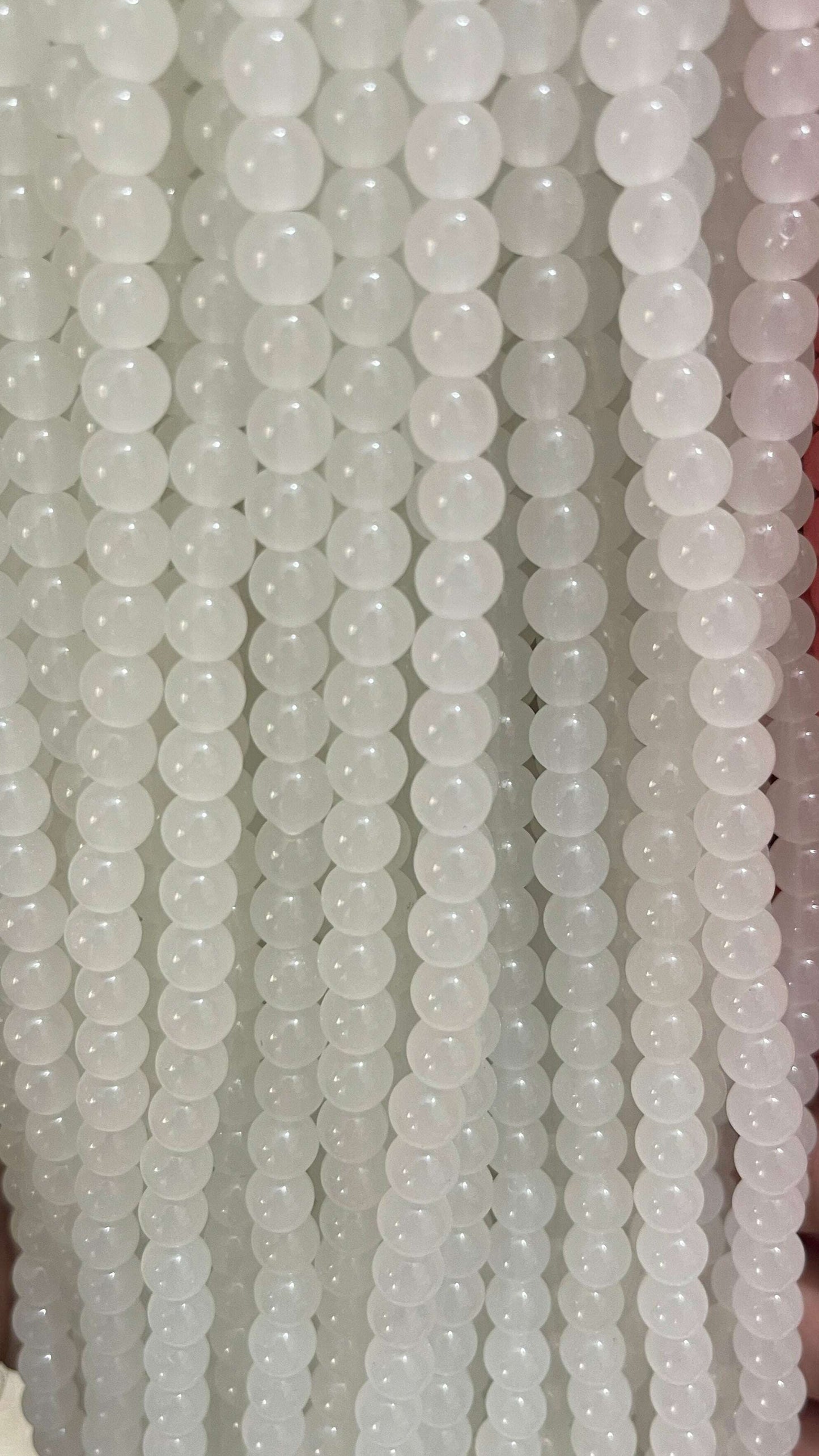 Plane glass beads 8mm