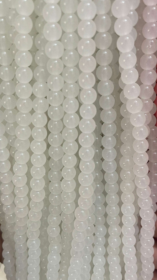 Plane glass beads 8mm